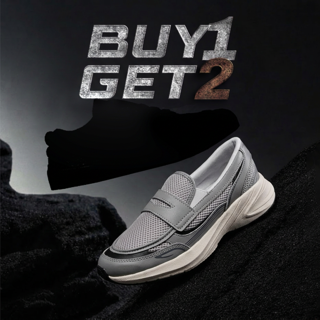 BUY 1 GET 2 - Nomad Loafers Grey White