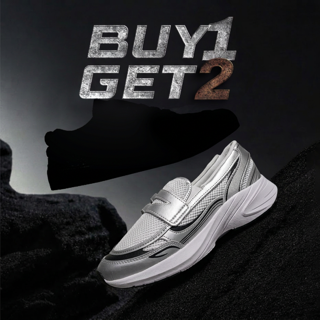 BUY 1 GET 2 - Nomad Loafers White Silver